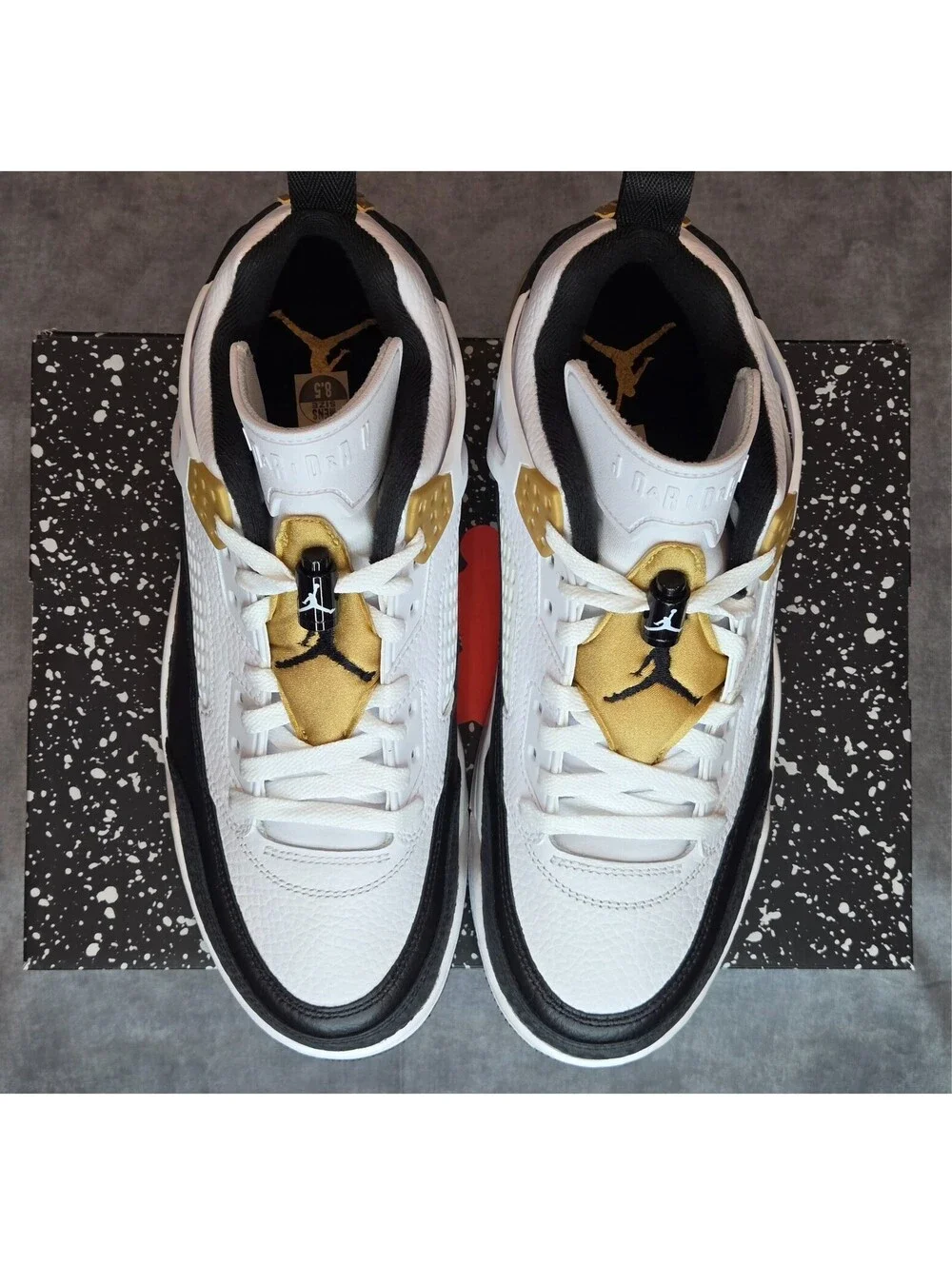 Air Jordan Spizike Low - White / Black / Metallic Gold (FQ1759-108) Men's 8.5